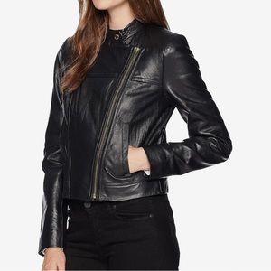 Michael Kors Leather Moto Jacket